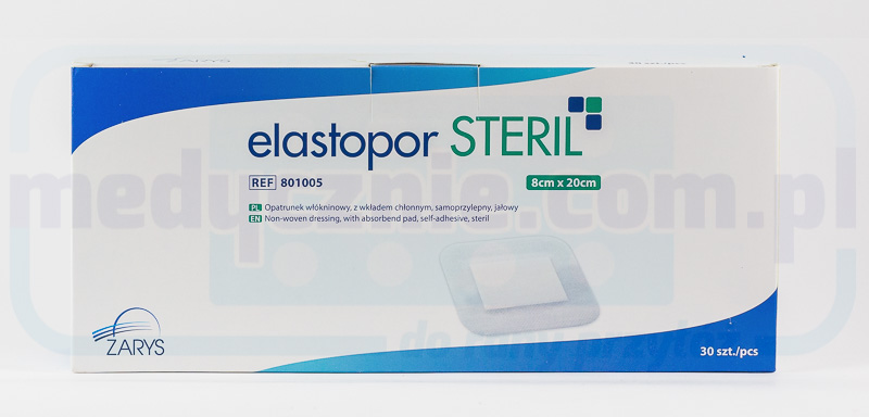 ELASTOPOR Steril 8* 20cm 30pcs pansament cu tampon absorbant